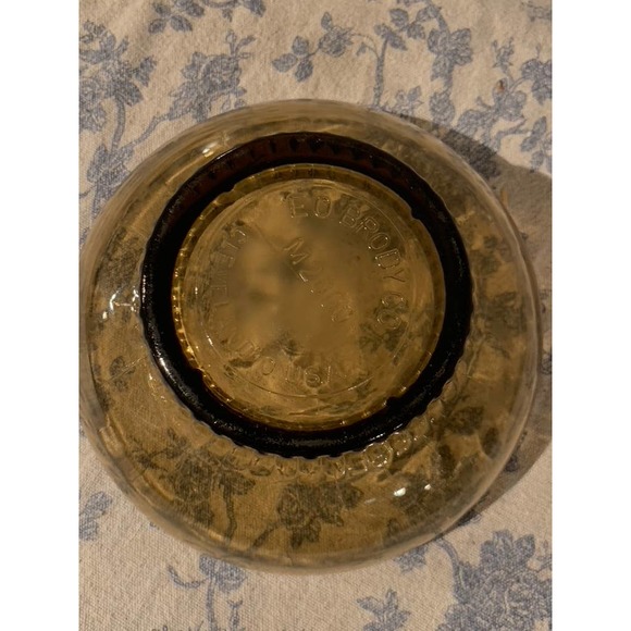 EO Brody Co Smoky Brown Pressed Glass Pedestal Bowl and Thumbprint Vase - Picture 9 of 10